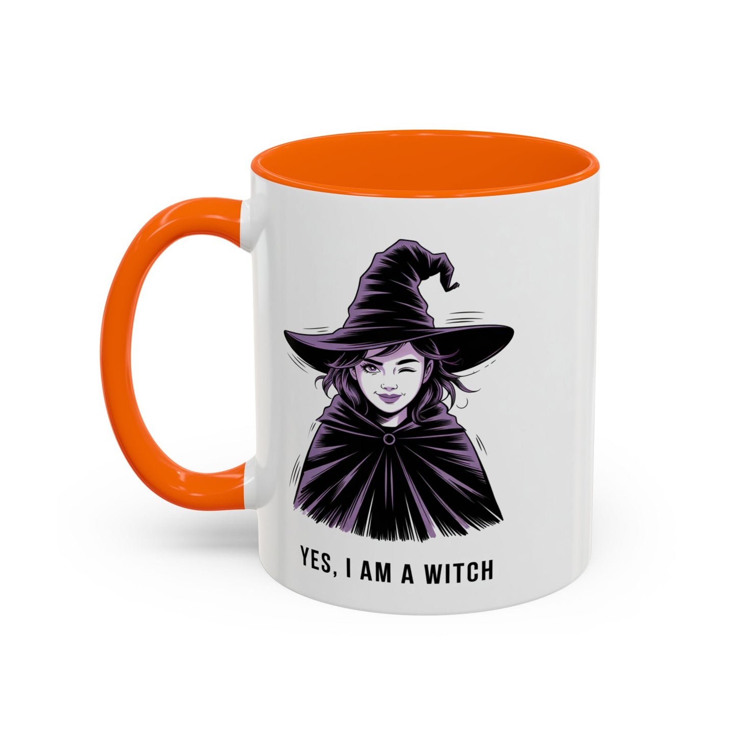 Witch Coffee Mug - "Yes, I Am a Witch" Accent Mug (11/15 oz)