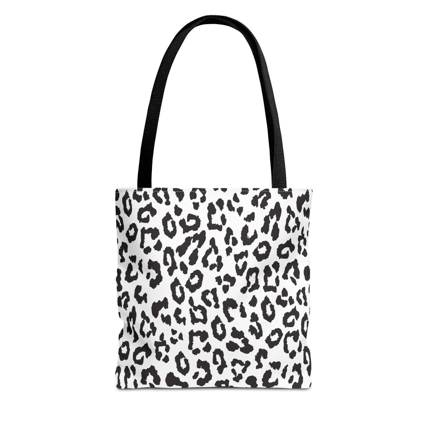 Black & White Leopard Print Tote Bag — Chic Animal-Print Tote for Everyday Use