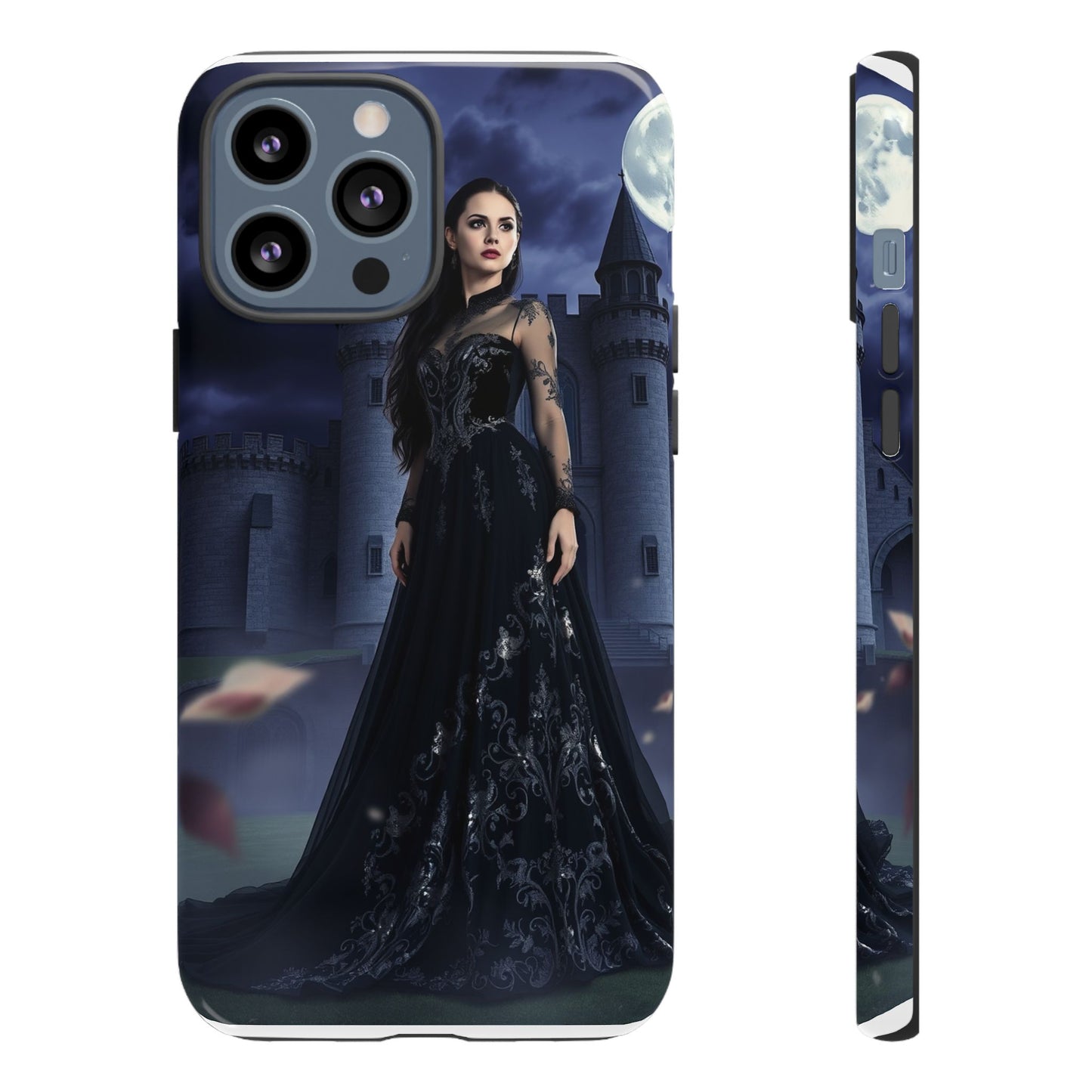 iPhone Gothic Moonlit Castle Phone Case — Elegant Dark Fantasy Protective Cover