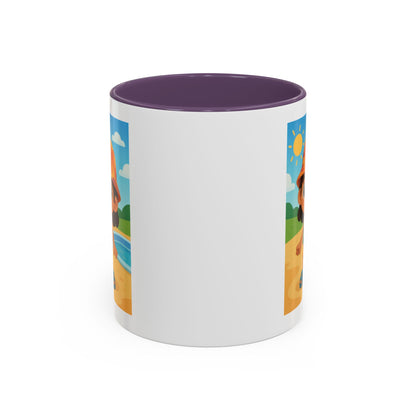 Good Vibes Beach Kid Mug — Accent Coffee Mug (11/15oz)