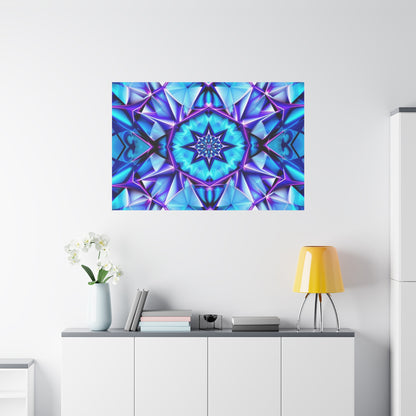 Blue Kaleidoscope Matte Canvas Wall Art – Stretched 1.25"