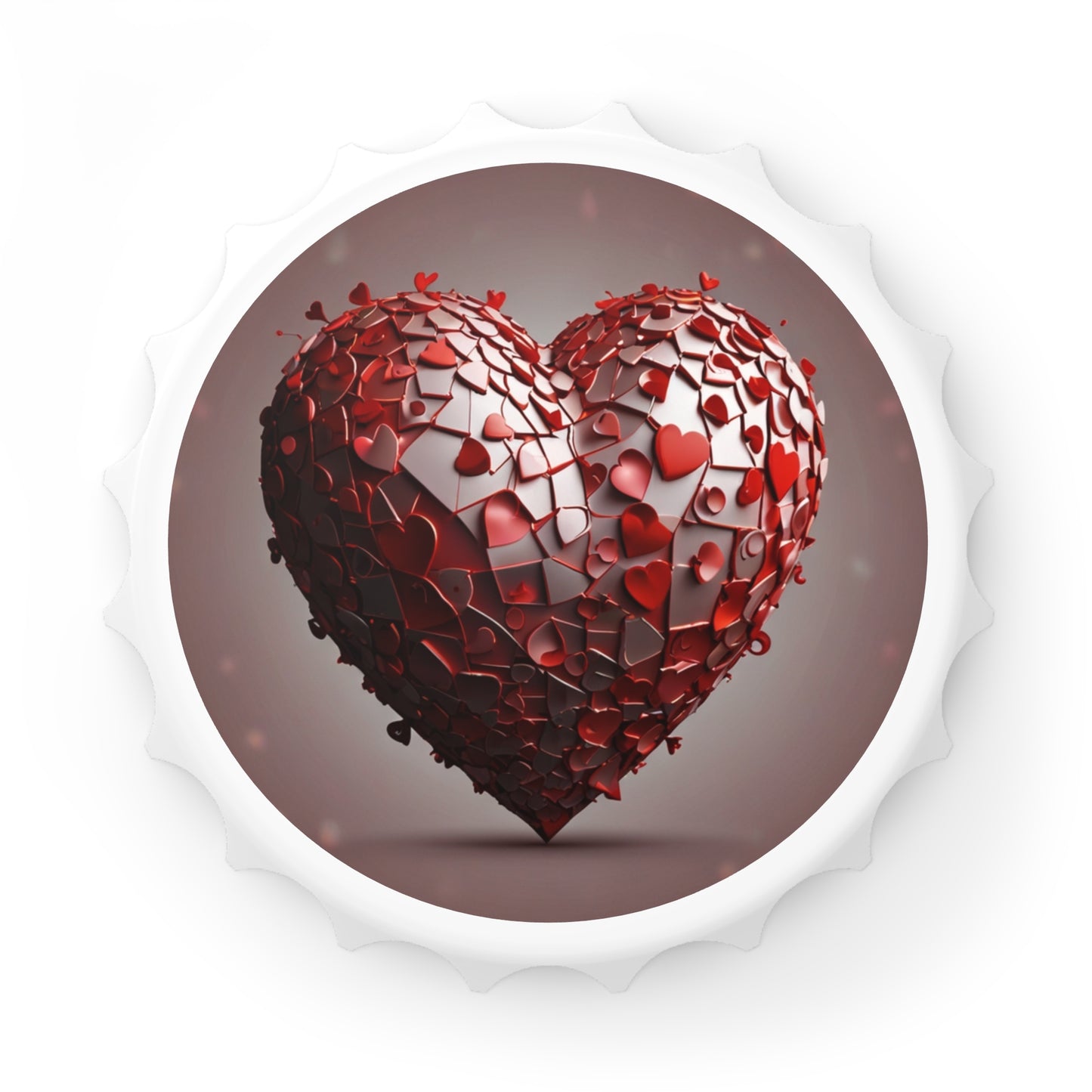 Bottle Opener — Heart Mosaic Design | Valentine Romantic Bar Tool