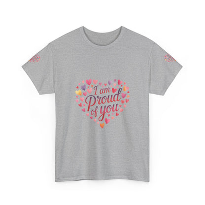 Proud of You Heart T‑Shirt with embroidery