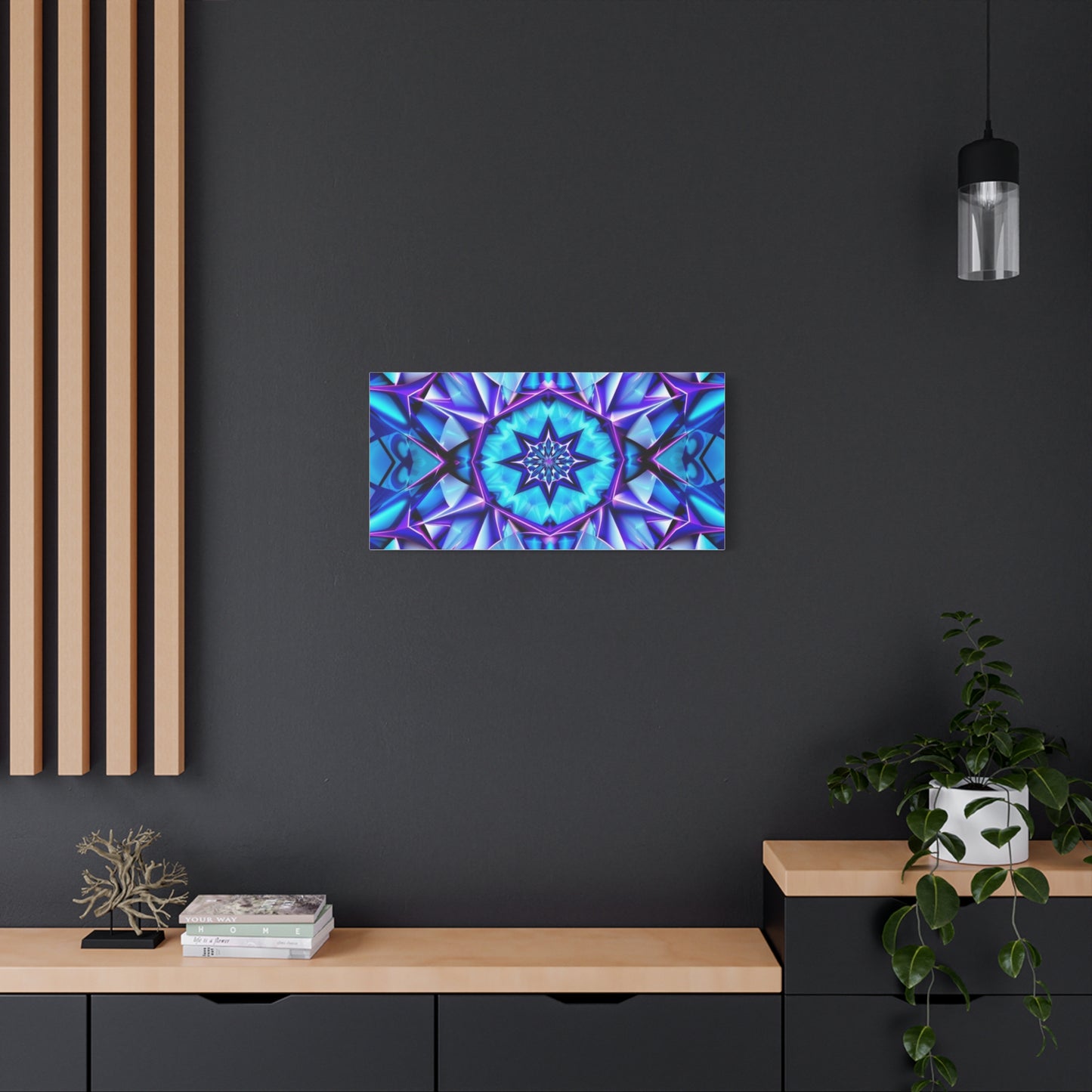 Blue Kaleidoscope Matte Canvas Wall Art – Stretched 1.25"
