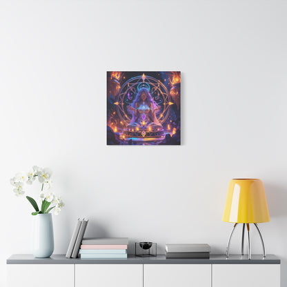 Mystic Meditation Canvas Print — Spiritual Goddess Wall Art