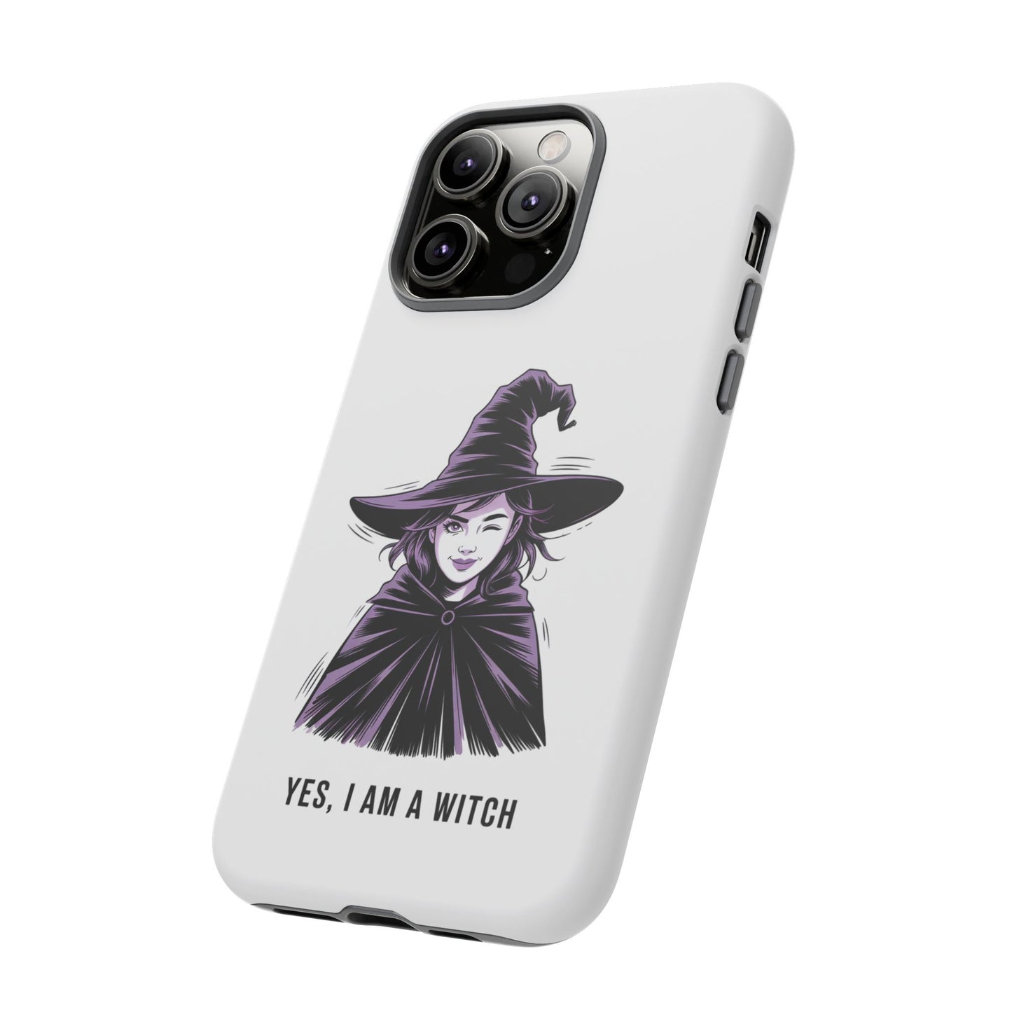 iPhone Yes, I Am a Witch Phone Case — Gothic Witch Illustration Protective Cover