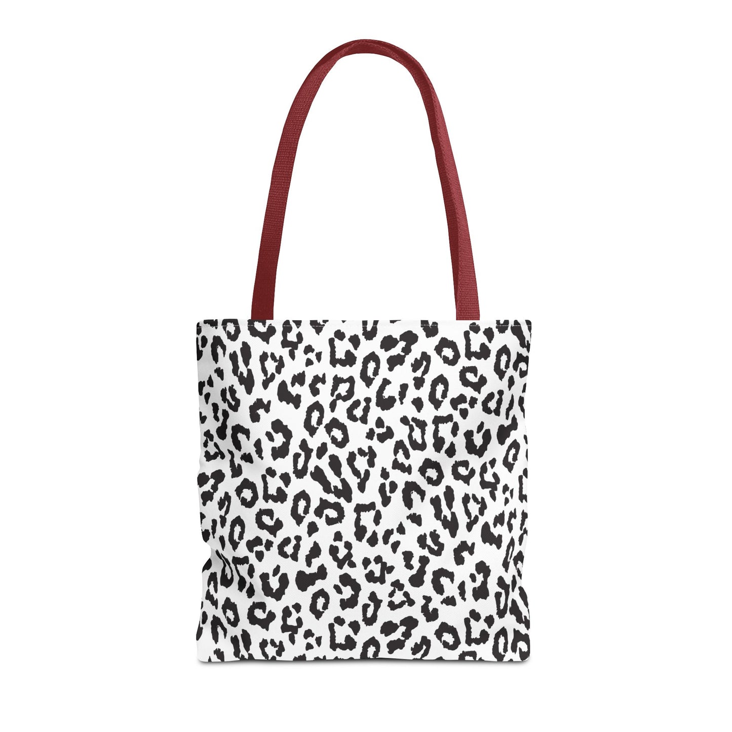 Leopard Print Tote Bag — Black & White All-Over-Print Shopper