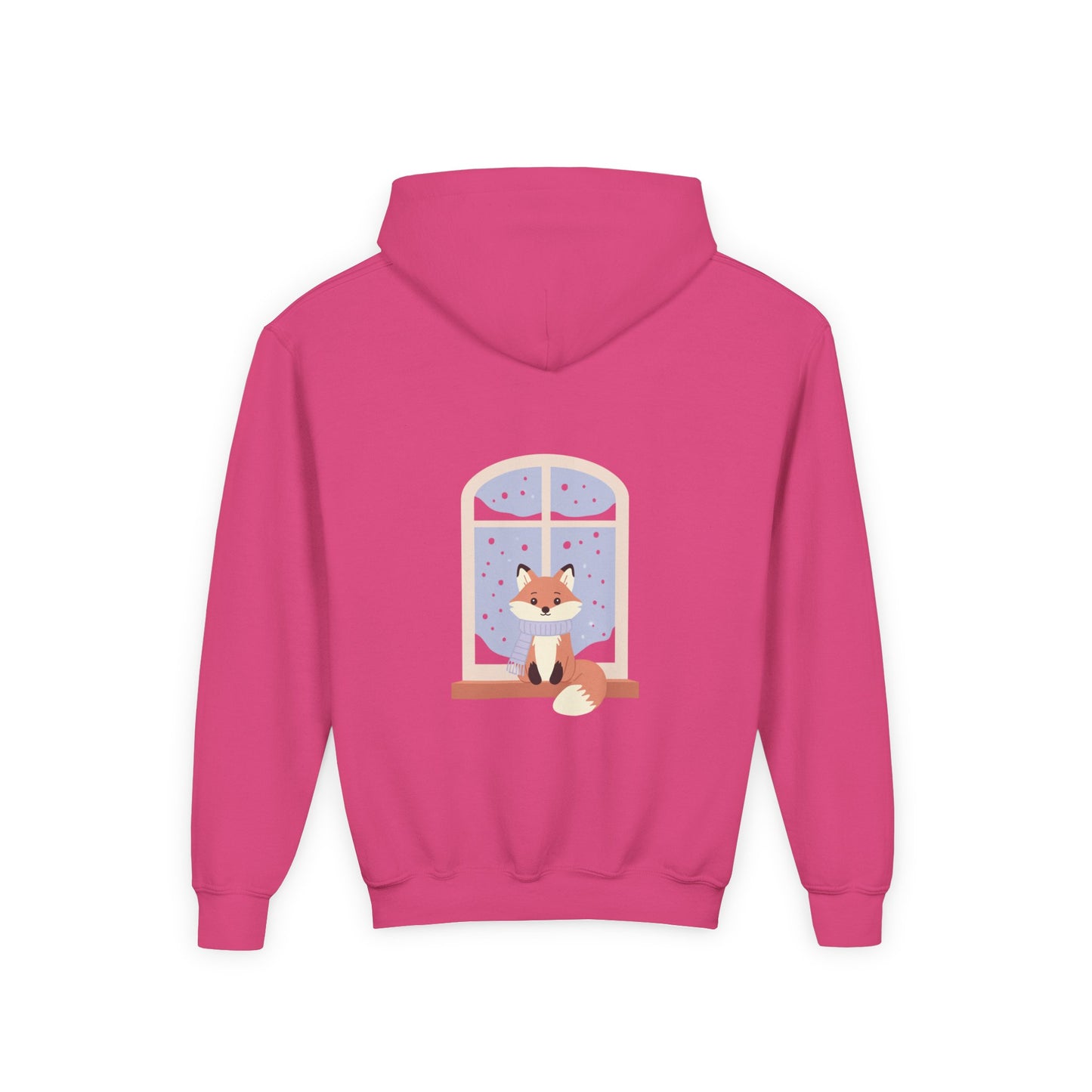 Kids Fox Hoodie - Cozy Winter Window Design