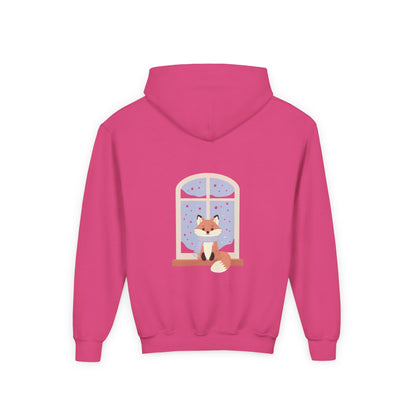 Kids Fox Hoodie - Cozy Winter Window Design