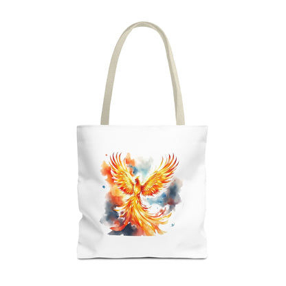 Phoenix Watercolor Tote Bag – Vibrant Rising Bird All-Over Print Tote