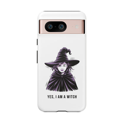 Google Phone Case — “Yes, I Am a Witch” Witchy Illustration