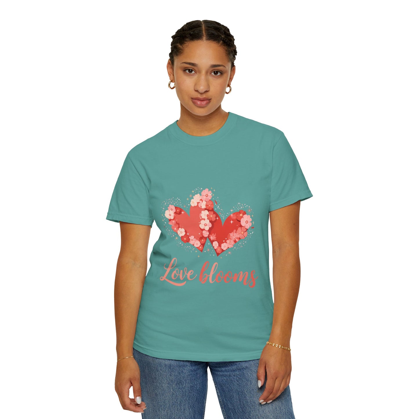Love Blooms T-Shirt — Floral Heart Graphic Tee for Valentine’s Day