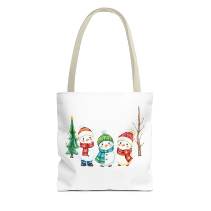 Christmas Snowman Tote Bag — Cute Holiday Winter Market Tote