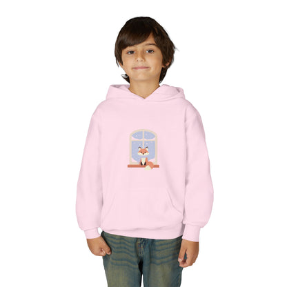 Kids Fox Hoodie - Cozy Winter Window Design