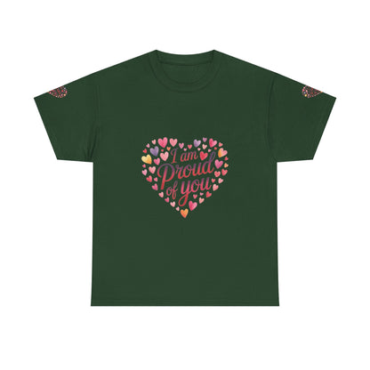 Proud of You Heart T‑Shirt with embroidery