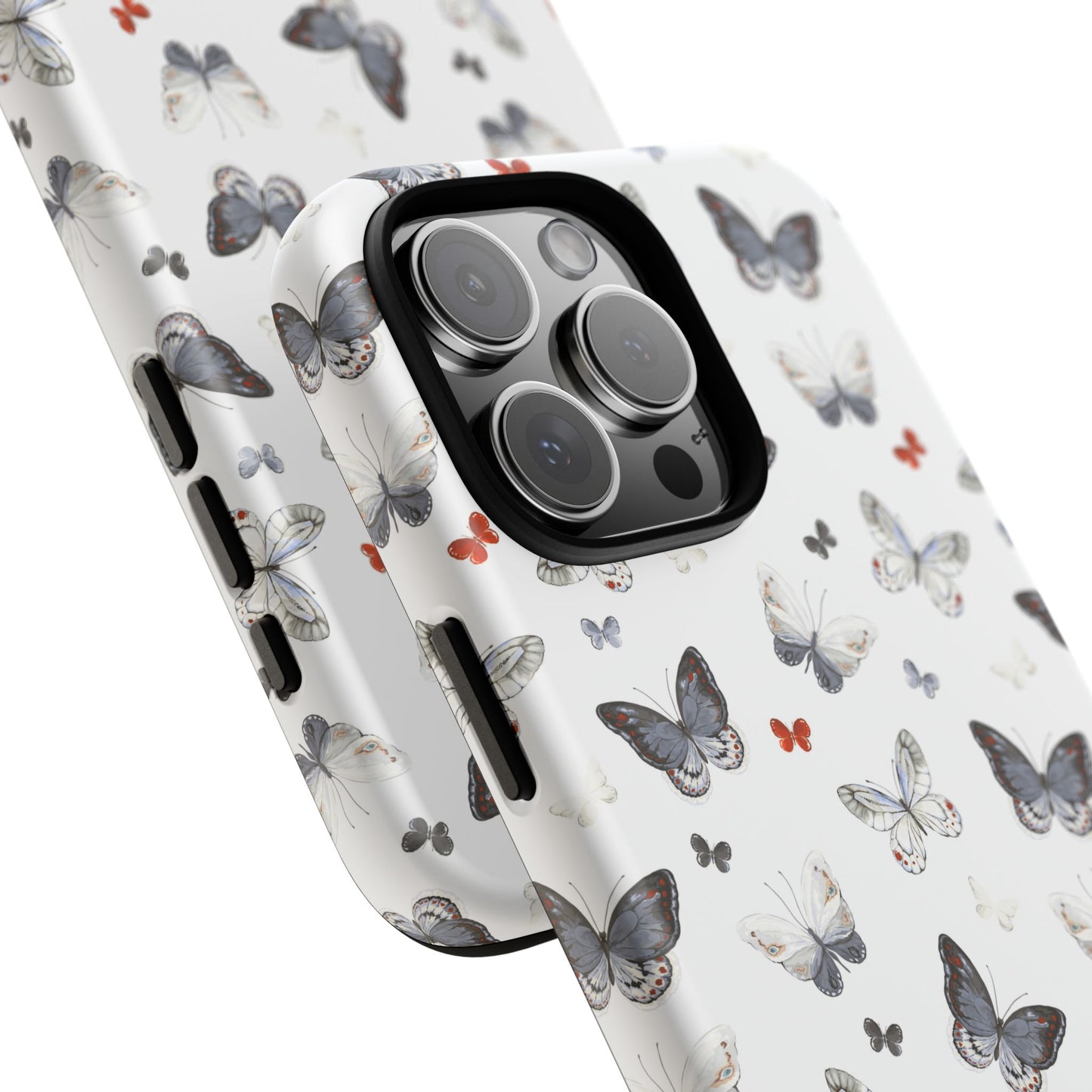 iPhone Butterfly Pattern Tough Phone Case — Protective Floral-Inspired iPhone Case