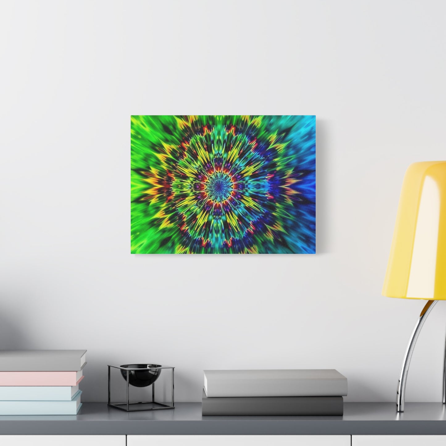 Psychedelic Kaleidoscope Matte Canvas Wall Art — Vibrant Mandala Stretched Canvas