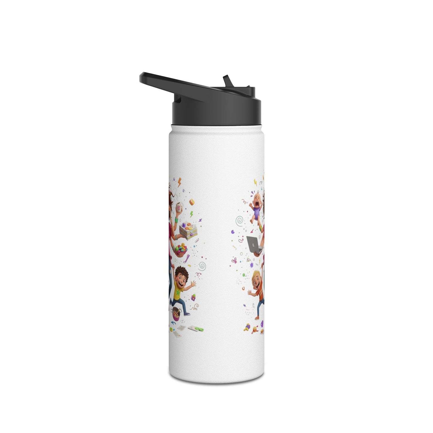 Mom Life Stainless Steel Thermic Bottle — Funny Multitasking Mom Design