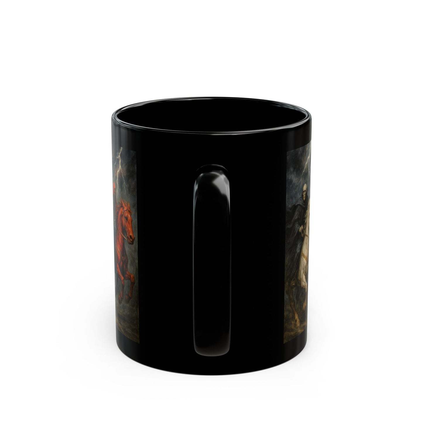 Black Ceramic Mug – Four Horsemen Apocalypse Artwork (11oz & 15oz)