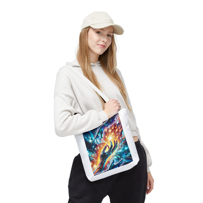 Cosmic Hands Tote Bag — Vibrant Galaxy Art Tote for Everyday, Beach & Gifts
