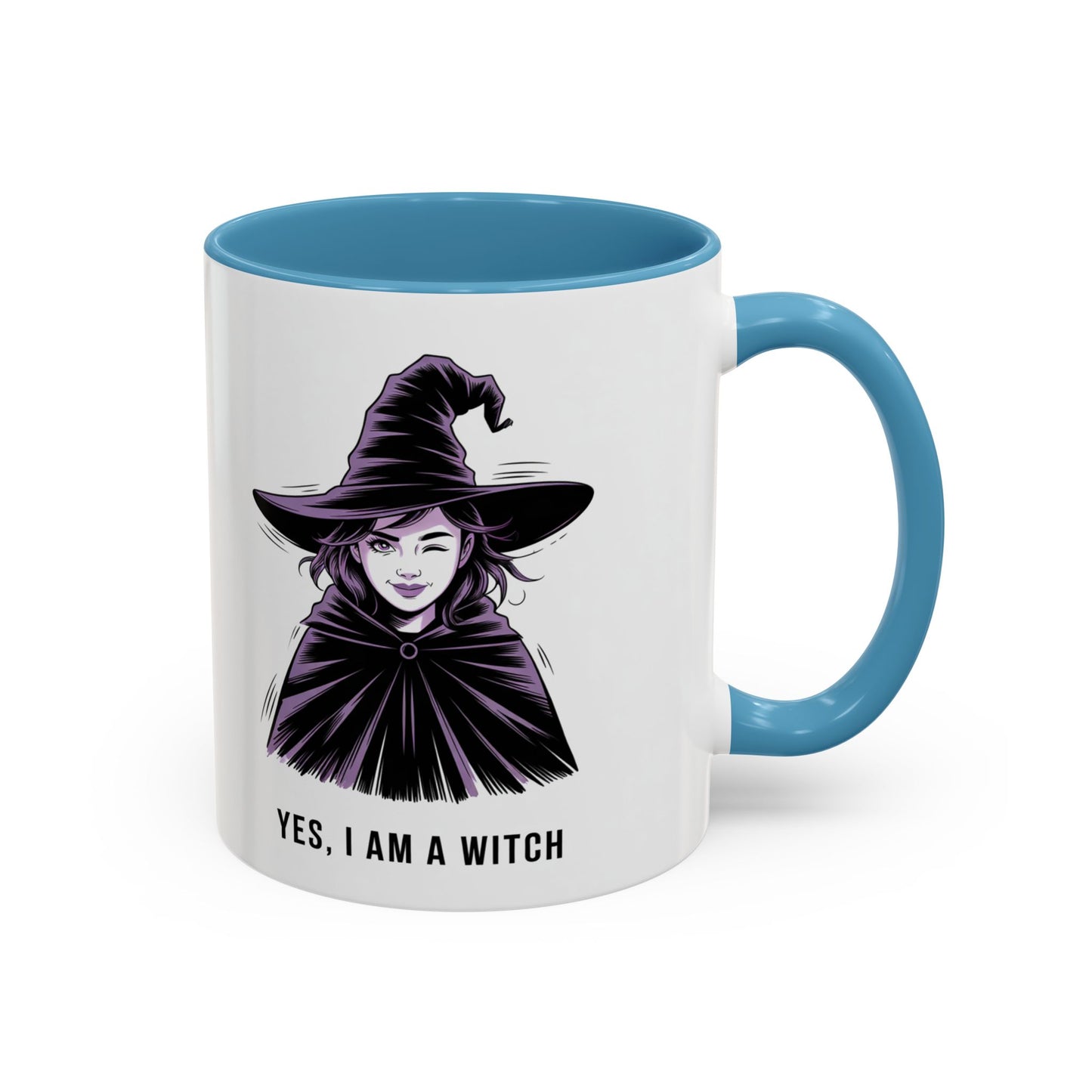 Witch Coffee Mug - "Yes, I Am a Witch" Accent Mug (11/15 oz)