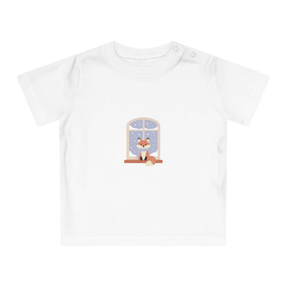 Baby T-Shirt — Cozy Fox at Night Graphic Tee