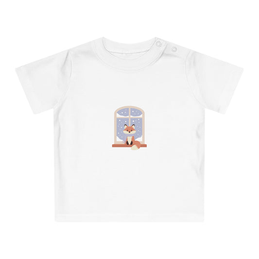Baby T-Shirt — Cozy Fox at Night Graphic Tee