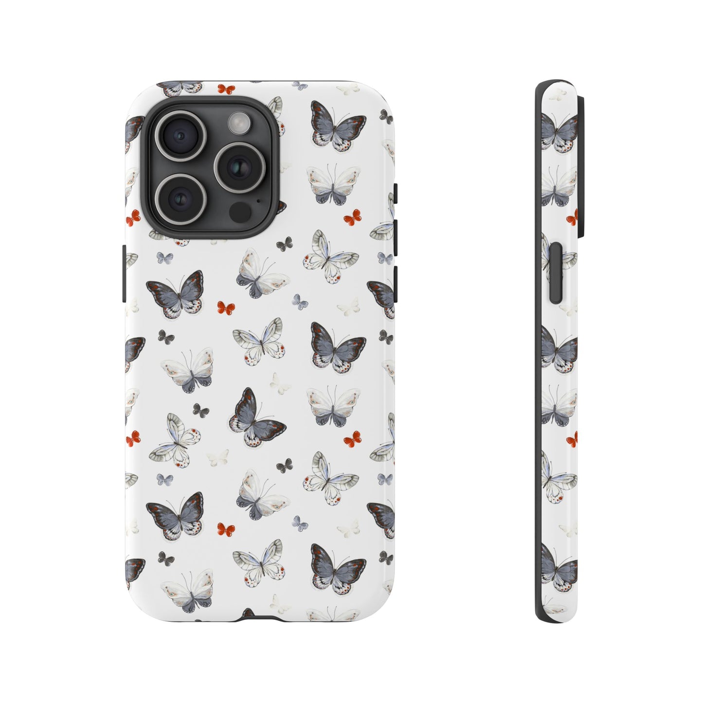 iPhone Butterfly Pattern Tough Phone Case — Protective Floral-Inspired iPhone Case