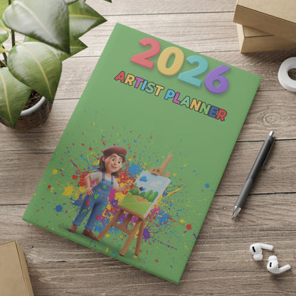 2026 Artist Planner Hardcover Notebook — Puffy Cover Sketch & Paint Journal