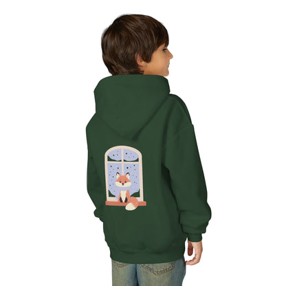 Kids Fox Hoodie - Cozy Winter Window Design
