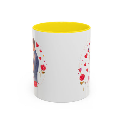 Romantic "Love Be Mine" Accent Coffee Mug — Couples Valentine's Gift