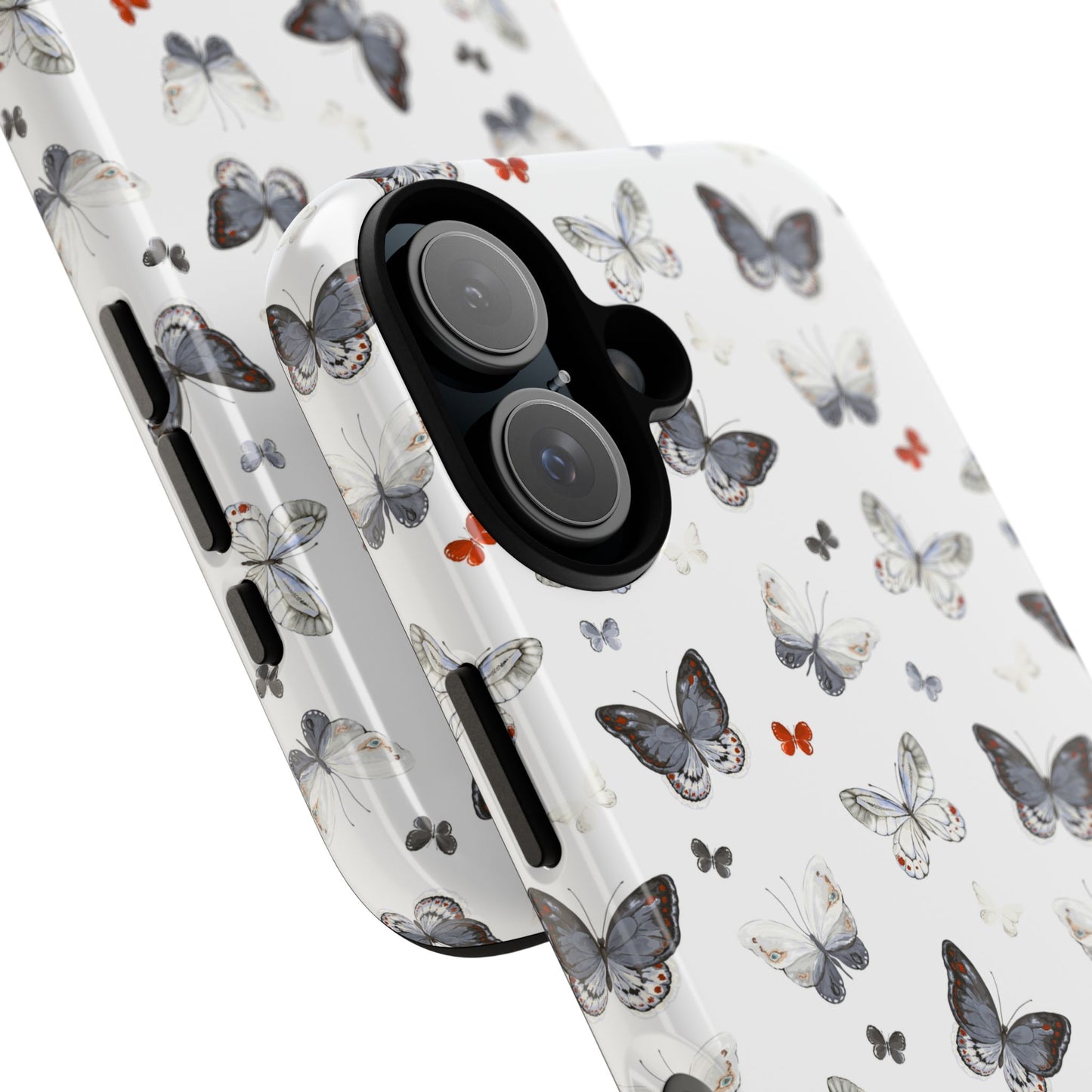 iPhone Butterfly Pattern Tough Phone Case — Protective Floral-Inspired iPhone Case