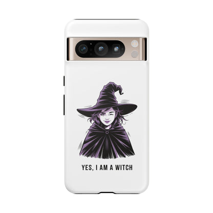 Google Phone Case — “Yes, I Am a Witch” Witchy Illustration
