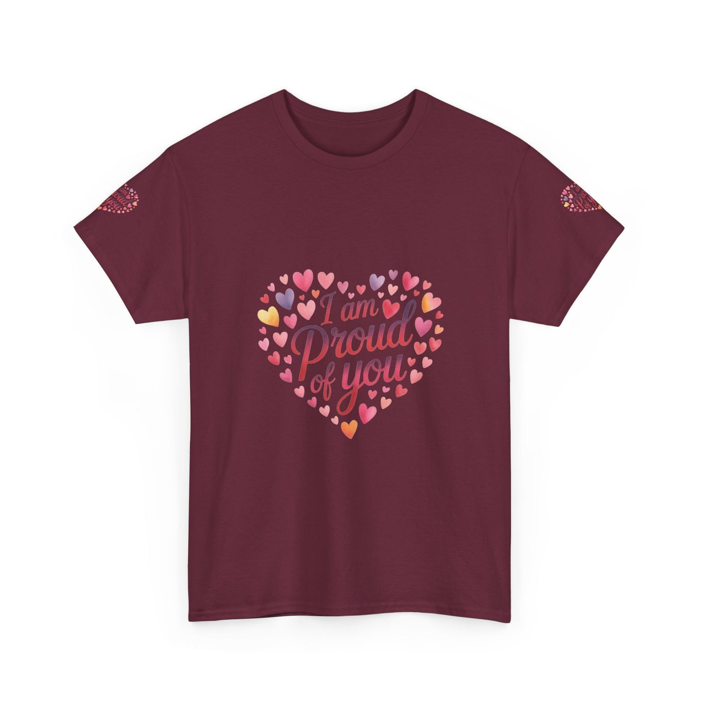 Proud of You Heart T‑Shirt with embroidery