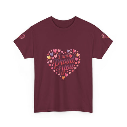 Proud of You Heart T‑Shirt with embroidery