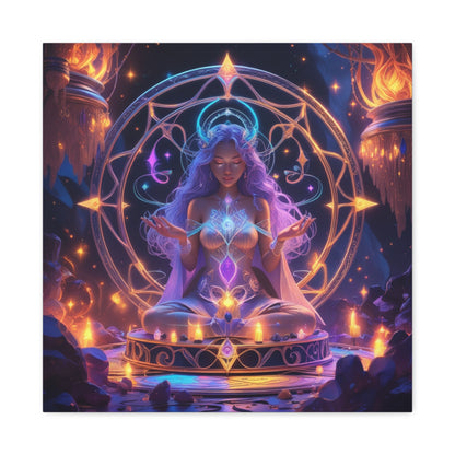 Mystic Meditation Canvas Print — Spiritual Goddess Wall Art