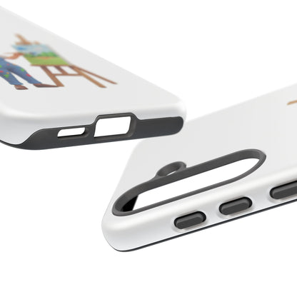 Samsung Handyhülle mit Künstlermotiv – Schutzhülle mit niedlicher Illustration einer Malerin