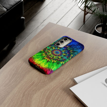 Fundas resistentes para Samsung - Funda para teléfono con mandala teñido anudado arcoíris