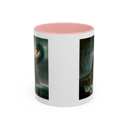 Fantasy Dragon Accent Coffee Mug – Unique Art for Gift Giving, Home Decor, Office Vibes, Halloween, etc.