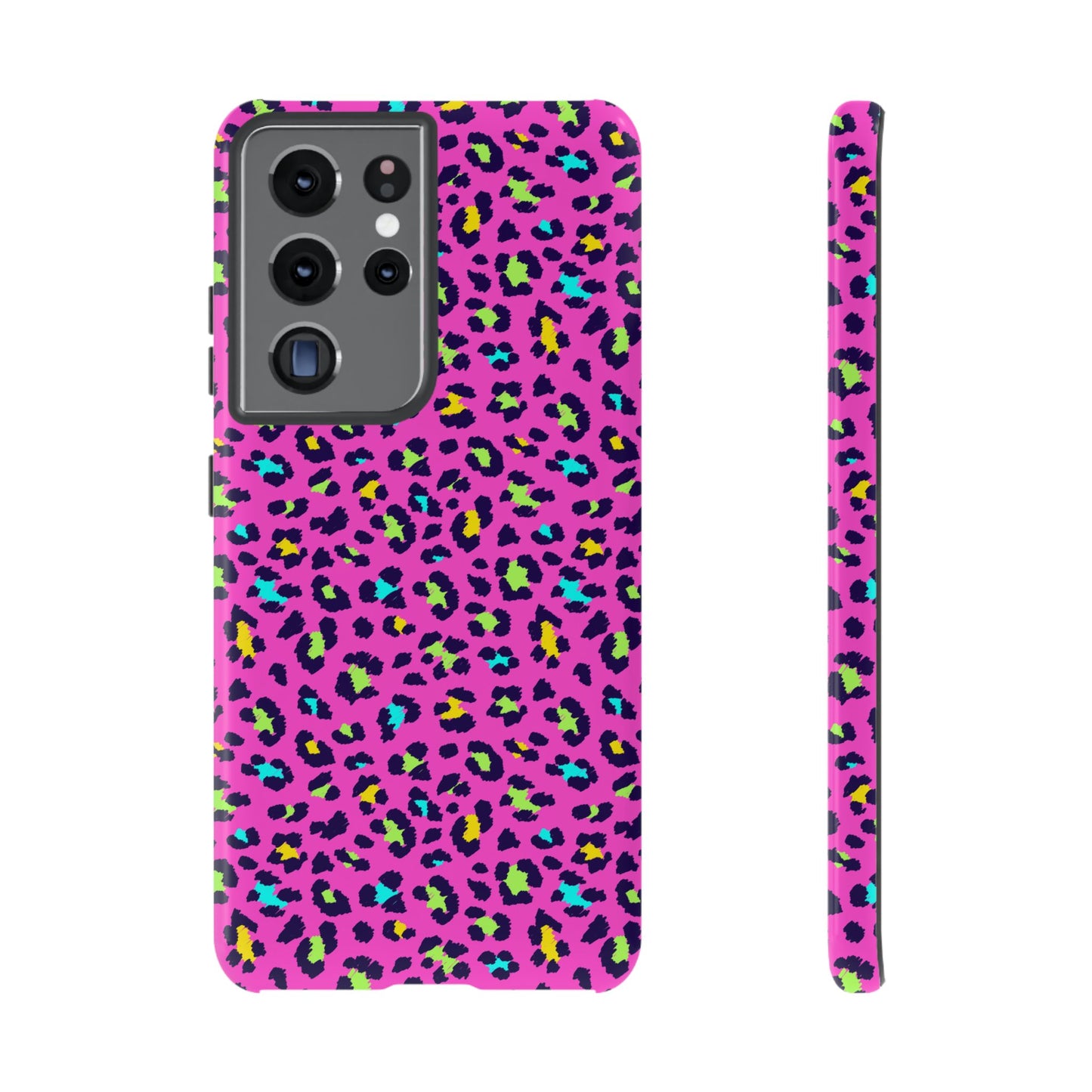 Samsung Handyhülle – Robuste Schutzhülle in leuchtendem Pink mit Leopardenmuster