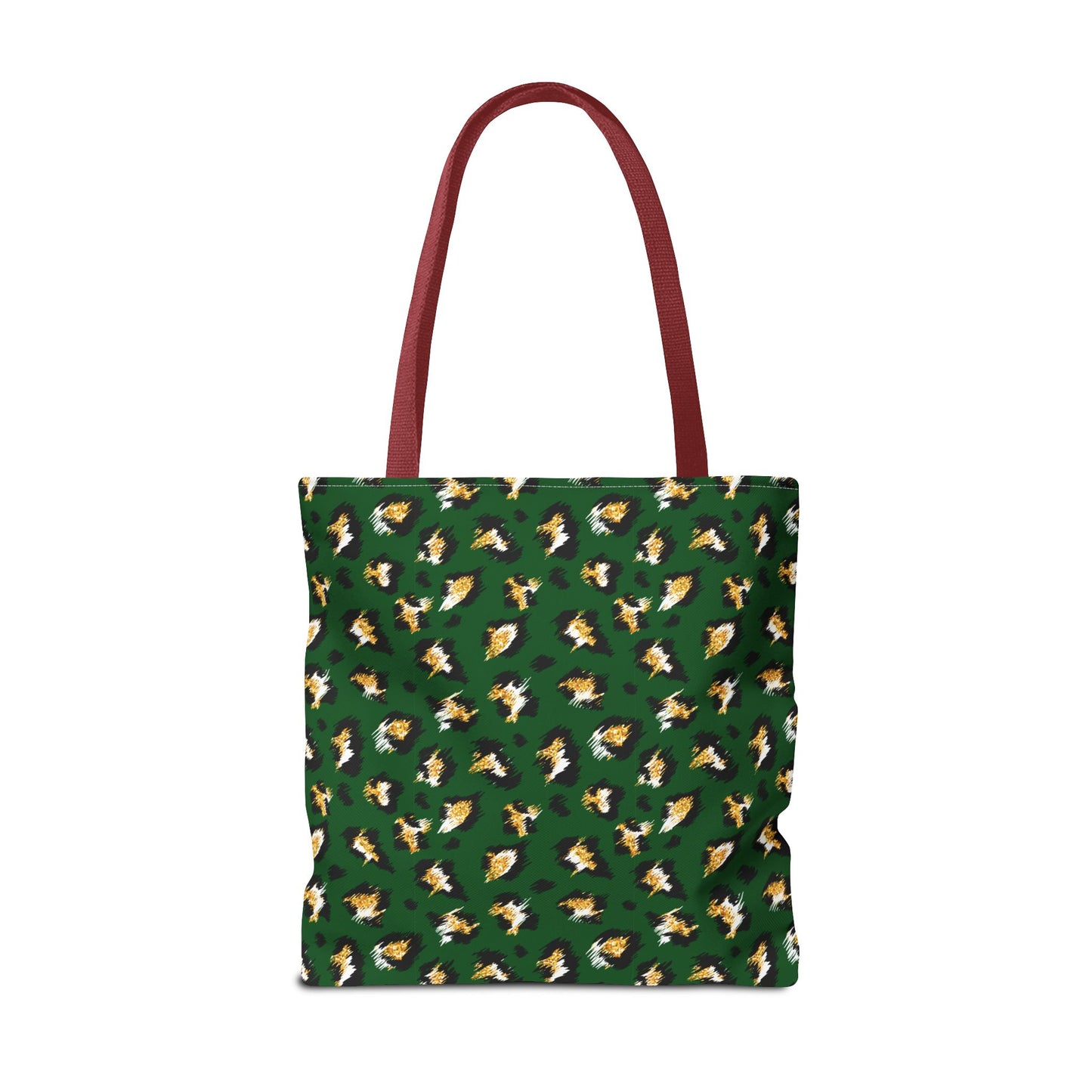 Green Leopard Print Tote Bag – Patterned All-Over-Print Shopper