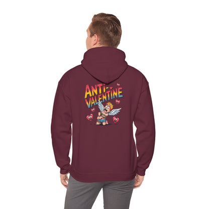 Anti-Valentine Hoodie — Funny Cupid Bear Graphic Pullover
