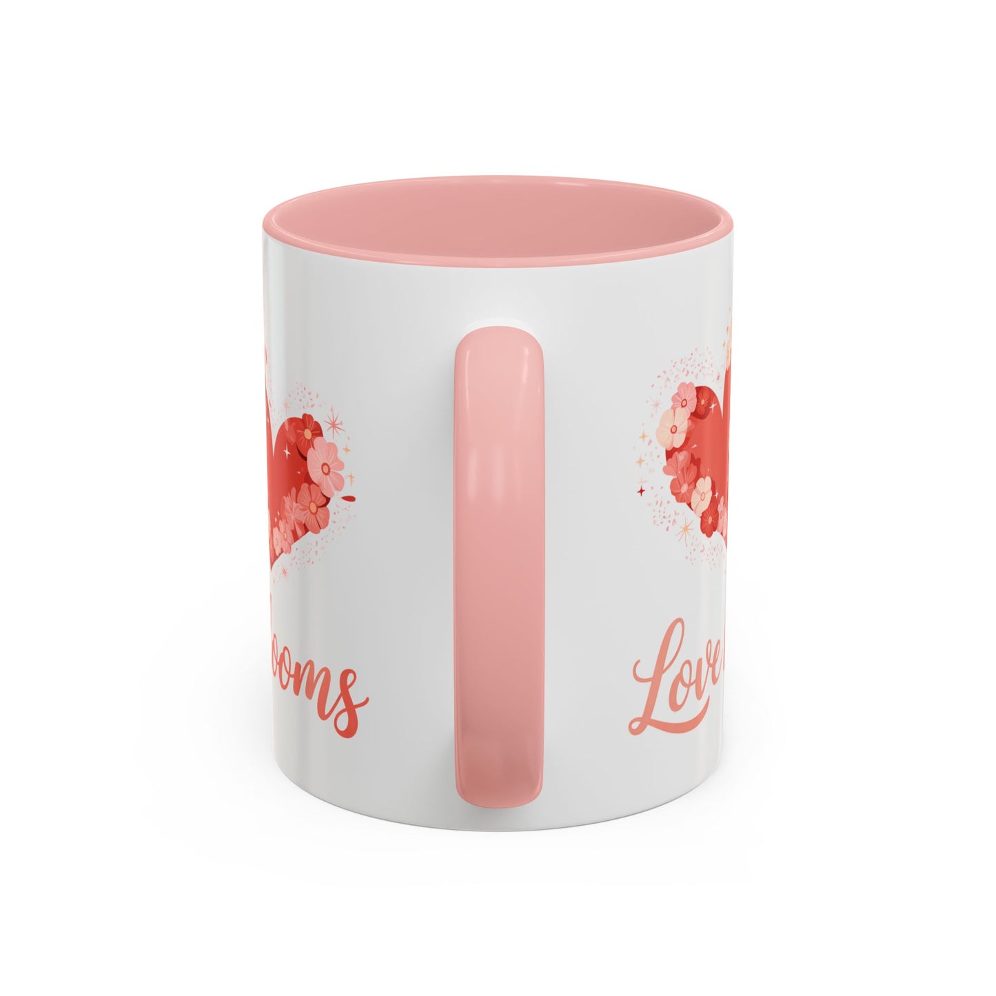 Love Blooms Accent Coffee Mug — Floral Heart 11/15oz