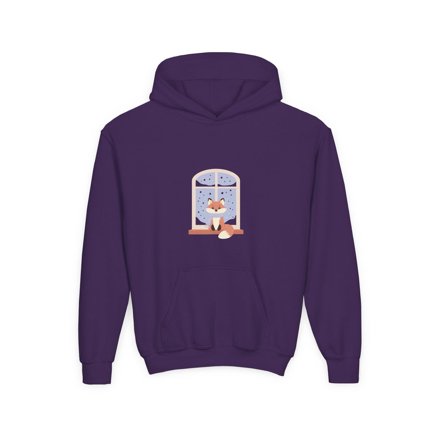 Kids Fox Hoodie - Cozy Winter Window Design