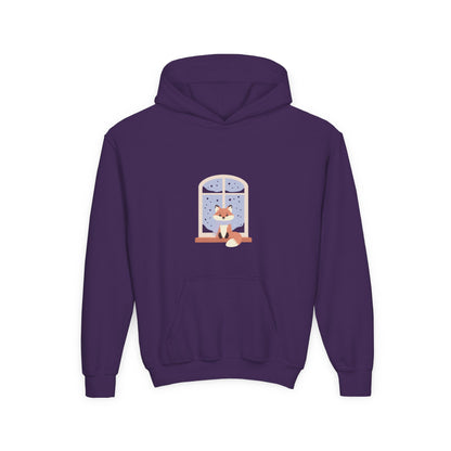 Kids Fox Hoodie - Cozy Winter Window Design