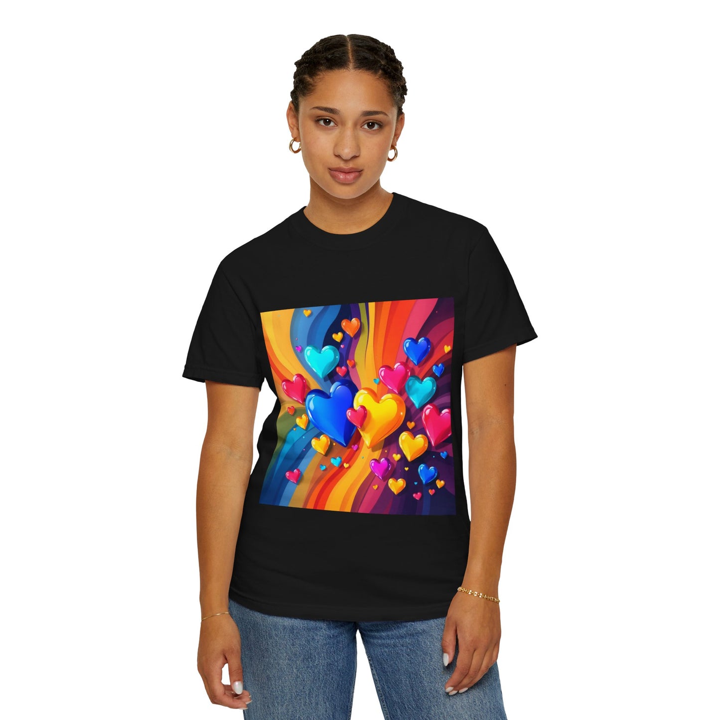 Colorful Heart Rainbow T‑Shirt