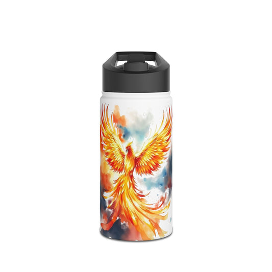 Phoenix Thermic Bottle — Stainless Steel Insulated Bottle with Fiery Bird Design