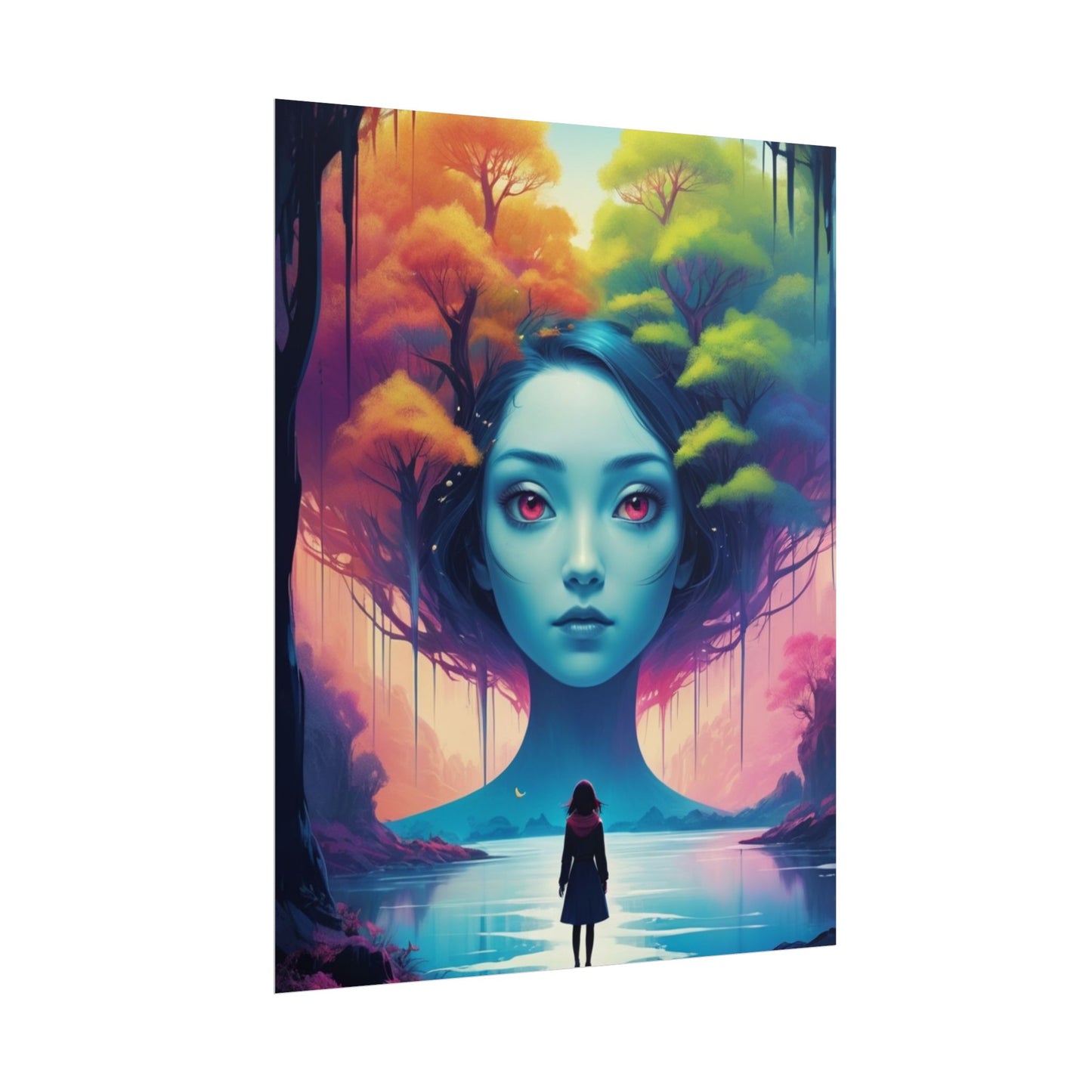 Poster „Surreale Waldgöttin“ – Fantasy-Kunst-Poster (gerollt)