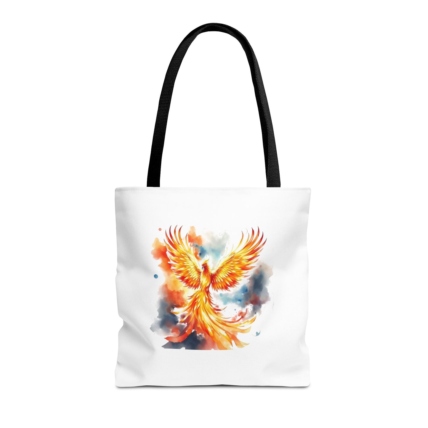Phoenix Watercolor Tote Bag – Vibrant Rising Bird All-Over Print Tote