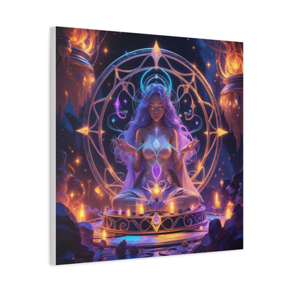 Mystic Meditation Canvas Print — Spiritual Goddess Wall Art